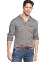 Shirt, Button Hooded Henley