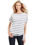MICHAEL Michael Kors Top, Short-Sleeve Striped