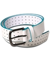 Belt, White Perforated Pop Belt