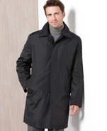 Coat, Black Poly Bonded Raincoat