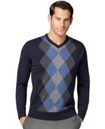 Sweater, Argyle V-Neck Sweater