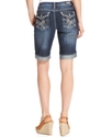 Petite Shorts, Denim Bermuda, Rinse Wash