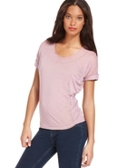 Top, Short-Sleeve Scoop-Neck Pocket Tee