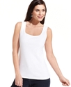 Top, Sleeveless Square-Neck Tank
