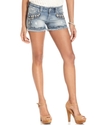 Jeans, Frayed Studded Denim Shorts