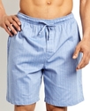 Men's Sleepwear, Blue Herringbone Short