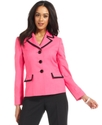 Petite Jacket, Contrast-Trim Blazer