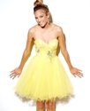 Juniors Dress, Strapless Embellished Tulle
