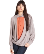Top, Long-Sleeve Twist Blouse