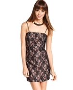 Juniors Dress, Sleeveless Lace