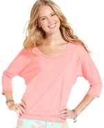 Juniors Top, Three-Quarter Sleeve Dolman