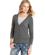 Juniors Top, Long Sleeve Cardigan