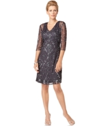 Dress and Jacket, Sleeveless Sequin Beaded