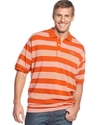 Big and Tall Shirt, Short Sleeve Stripe Pique Polo