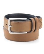 Belt, Casual Double Stitched Leather