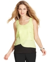 Top, Sleeveless Tiered Scoop-Neck