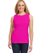 Petite Top, Sleeveless Scoop-Neck Tank