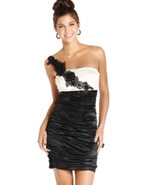 Juniors Dress, Sleeveless Ruched Colorblocked