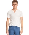 Shirt, Short Sleeve Eyelet V-Neck Henley