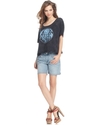 RACHEL Rachel Roy Shorts, Boyfriend Medium-Wash De