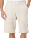 Shorts, Linen-Blend Flat Front Shorts