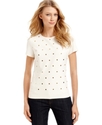 MICHAEL Michael Kors Top, Short-Sleeve Studded Pon