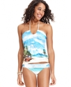 Swimsuit, Halter Scenic-Print Tankini Top Women's 