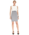 Petite Dress, Sleeveless Ruffled Colorblocked Shea