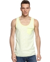 T-Shirt, Slub Reverse Print Slim Fit Tank Top