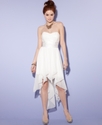 Juniors Dress, Strapless Sequin High-Low