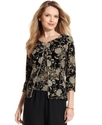 Petite Jacket & Cami, Three Quarter Sleeve Floral 