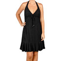 Women's French Terry Halter Swim Cover Up Dress