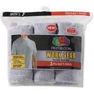 - Big Men's Work Gear Pocket Tees, 3 Pack