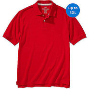 - Big Men's Short-Sleeve Solid Pique Polo