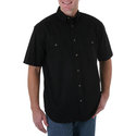 Big Men's Short Sleeve Solid Woven Shirt