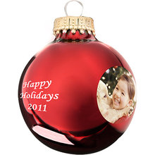 Large Red Photo Ornament