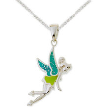 Disney Tinker Bell Sterling Silver Enamel Pendant,