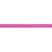 Swiss Dots Grosgrain Ribbon, Bright Pink