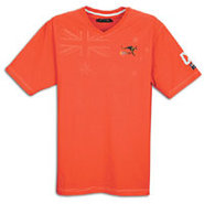 Kangaroo V-Neck S/S T-Shirt - Mens - Orange