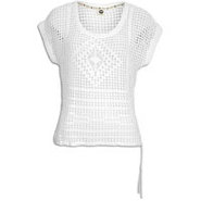 Cruiser S/S Crochet Sweater - Womens - Sea Salt Pa