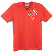 4 Square V-Neck S/S T-Shirt - Mens - Heather Red