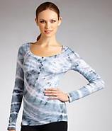 Tie-Dye Slub Henley T-Shirt