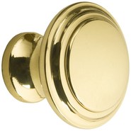 Valsan Polished Brass Beveled Round Cabinet Knob