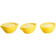 Tag Lemon Shaped Candle Set - Set of 3