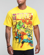 Men Marvel Comic Book Tee Yellow Medium