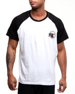 Men Baseball Raglan Tee Black Medium