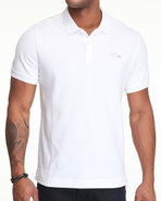 Men L!Ve S/S Stretch Croc Pique Polo White Xx-Larg