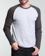 Men Raglan Baseball Style Thermal Grey X-Large
