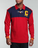 Coogi Men Toggle Rugby Polo Navy Xx-Large