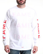 Hall Of Fame Men Chanel Long Sleeve Tee Red Medium